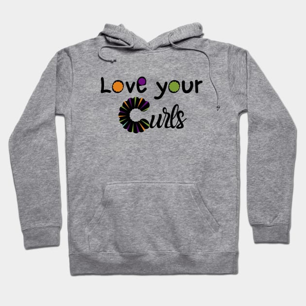 Love your curls - Black Hoodie by SalxSal